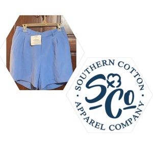 Southern Cotton Sky Blue Trouser Shorts